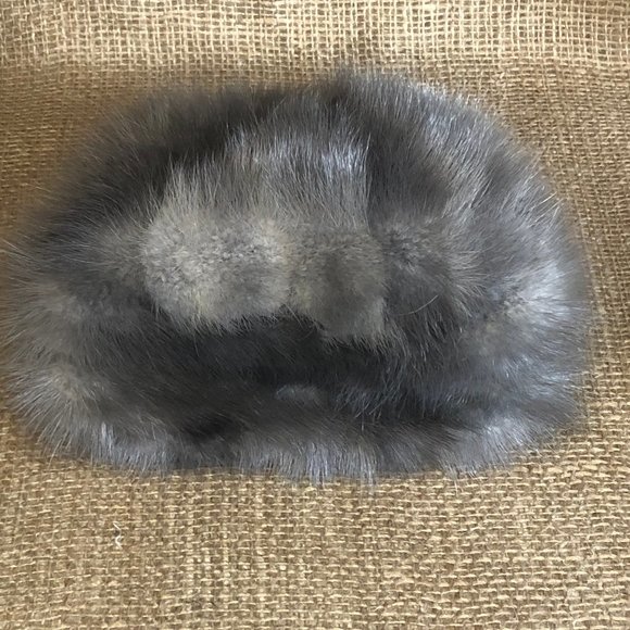 Genuine Grey Mink Fur Hand Bag - Purse - Picture 6 of 8